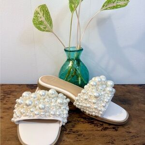 a new day White Pearl Embellished Sandals